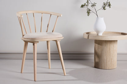 Spisebordsstol 2-pak Whitewash