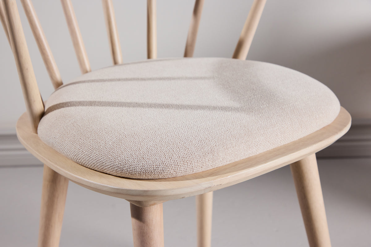 Spisebordsstol 2-pak Whitewash