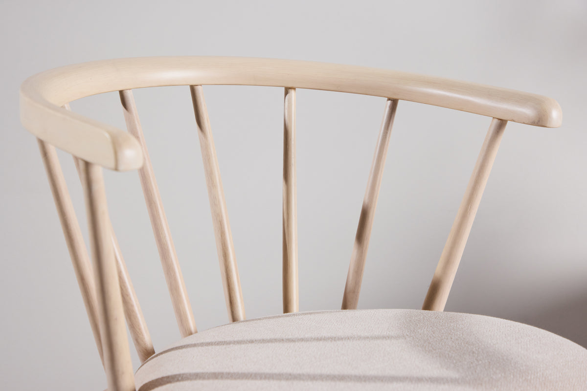 Spisebordsstol 2-pak Whitewash