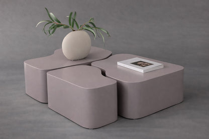 Sofa Bord Bord 1: 92x70x30, Bord 2: 60x74x30, Bord 3: 40x40x30 Brun