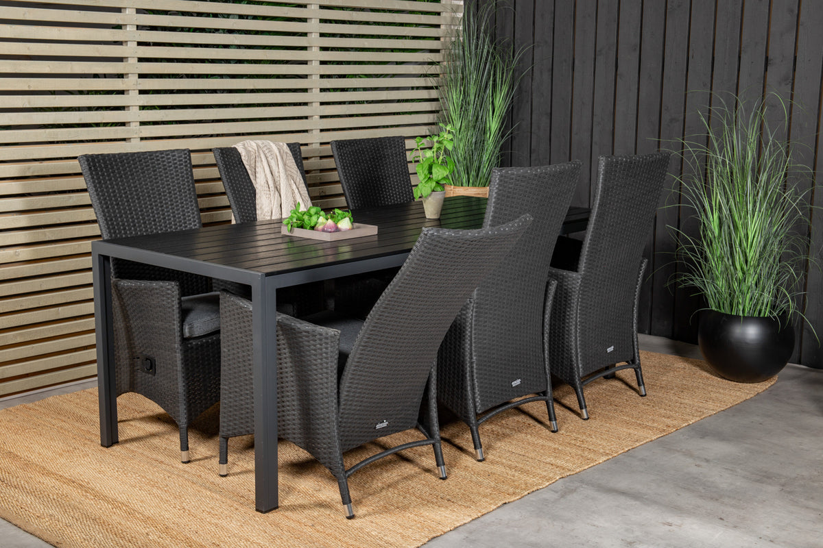 Lænestol 2-pak Sort