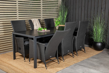 Lænestol 2-pak Sort