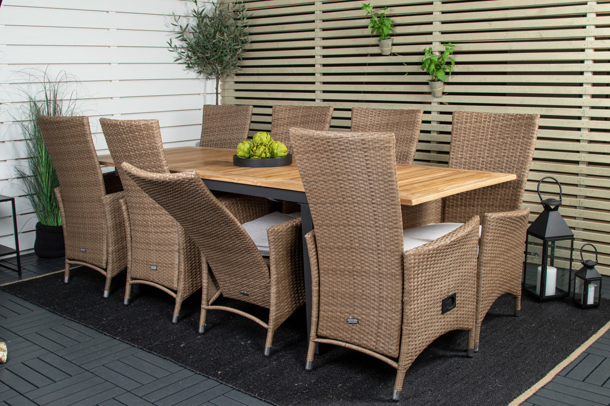 Lænestol 2-pak Natur