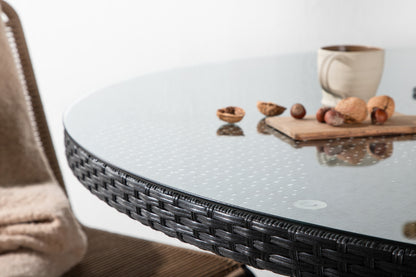 Rundt spisebord 150 Sort