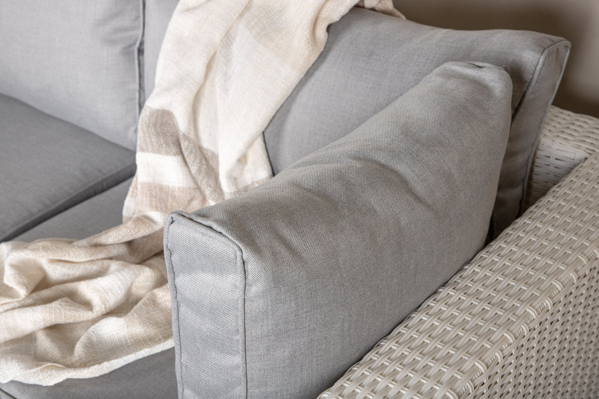 Hjørnesofa sæt Hvid Grå