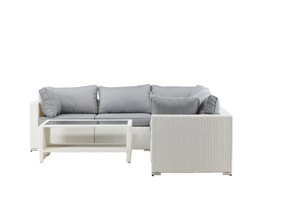 Hjørnesofa sæt Hvid Grå