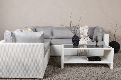 Hjørnesofa sæt Hvid Grå