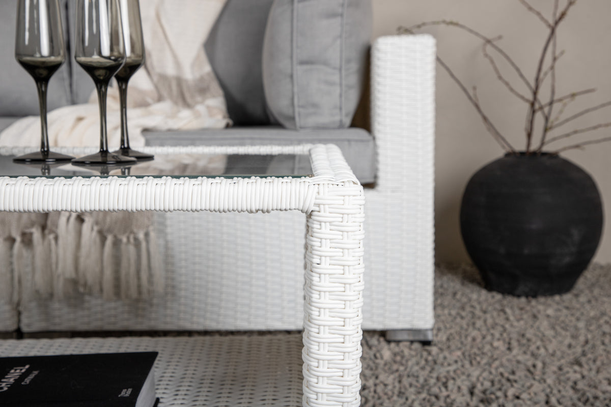 Hjørnesofa sæt Hvid Grå