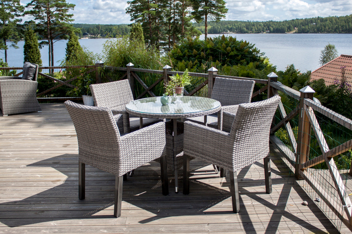 Rundt spisebord 90 Grå