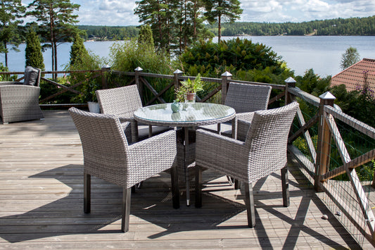 Rundt spisebord 90 Grå