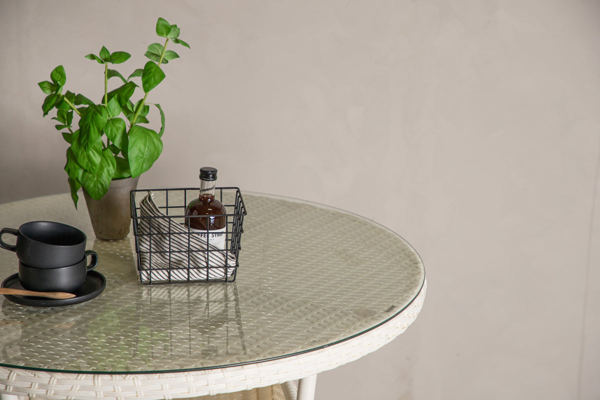 Rundt spisebord 90 Hvid