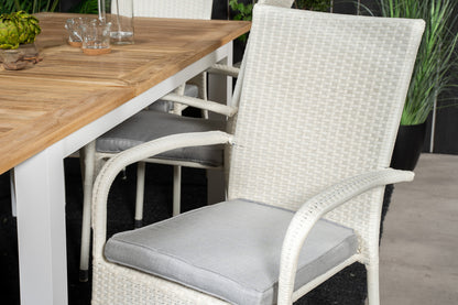 Spisebordsstol 2-pak Hvid