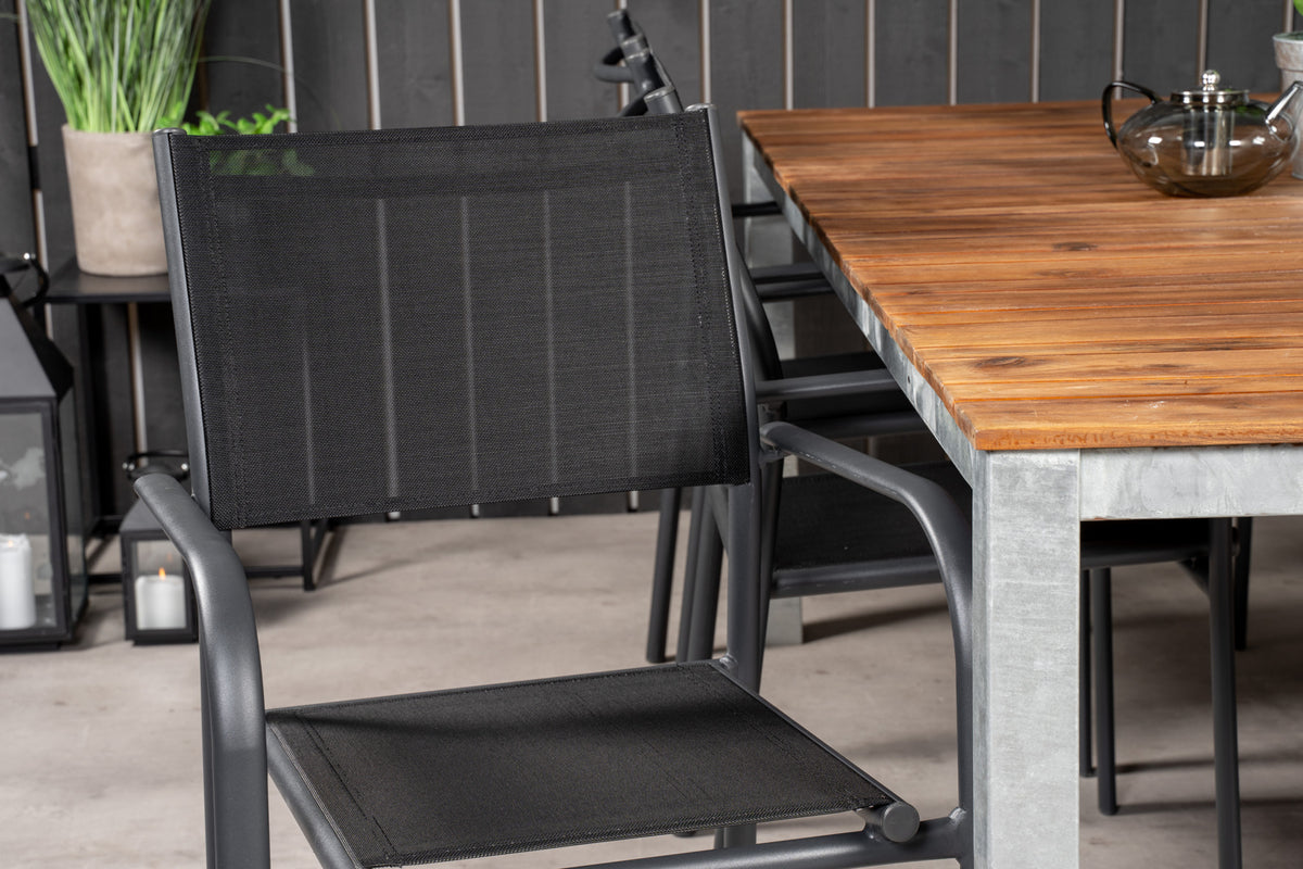 Spisebordsstol 2-pak Sort