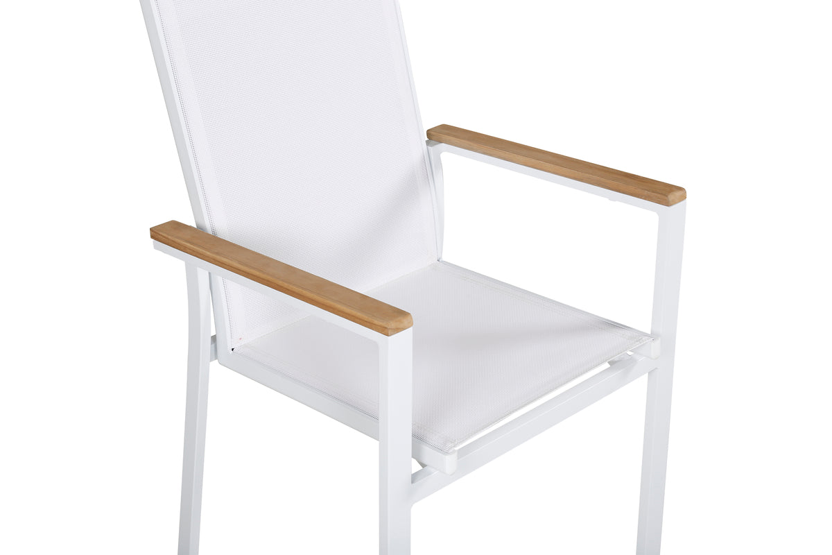 Spisebordsstol 2-pak Hvid