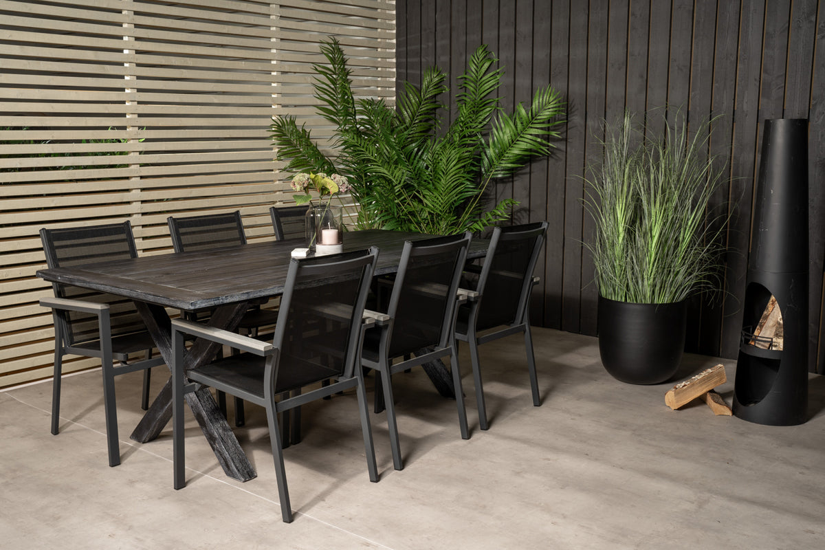 Spisebordsstol 2-pak Sort