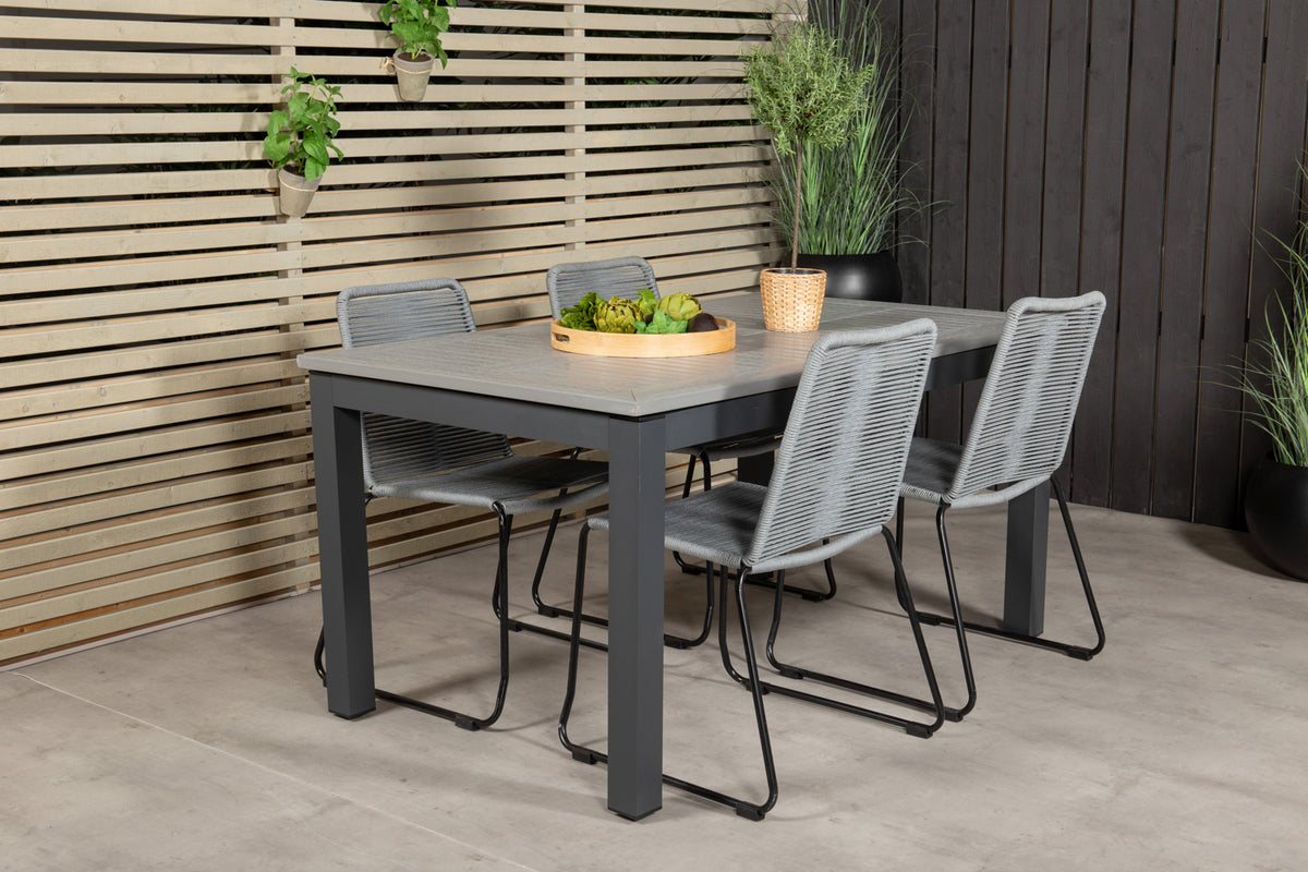 Spisebordsstol 2-pak Grå