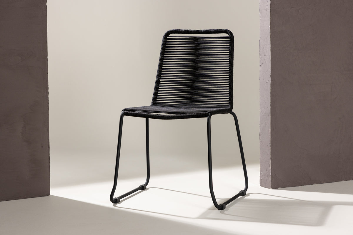 Spisebordsstol 2-pak Sort