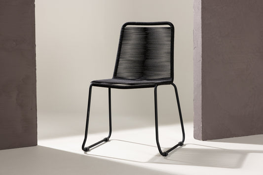 Spisebordsstol 2-pak Sort