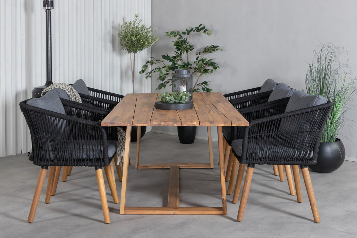 Chania Spisestole 2-pak Sort