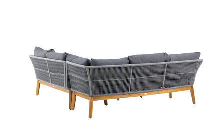 Hjørnesofa sæt Natur Grå