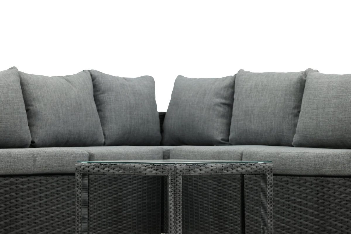 Hjørnesofa sæt Sort Grå