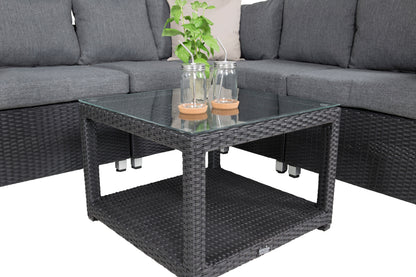 Hjørnesofa sæt Sort Grå