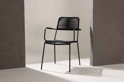 Spisebordsstol 2-pak Sort