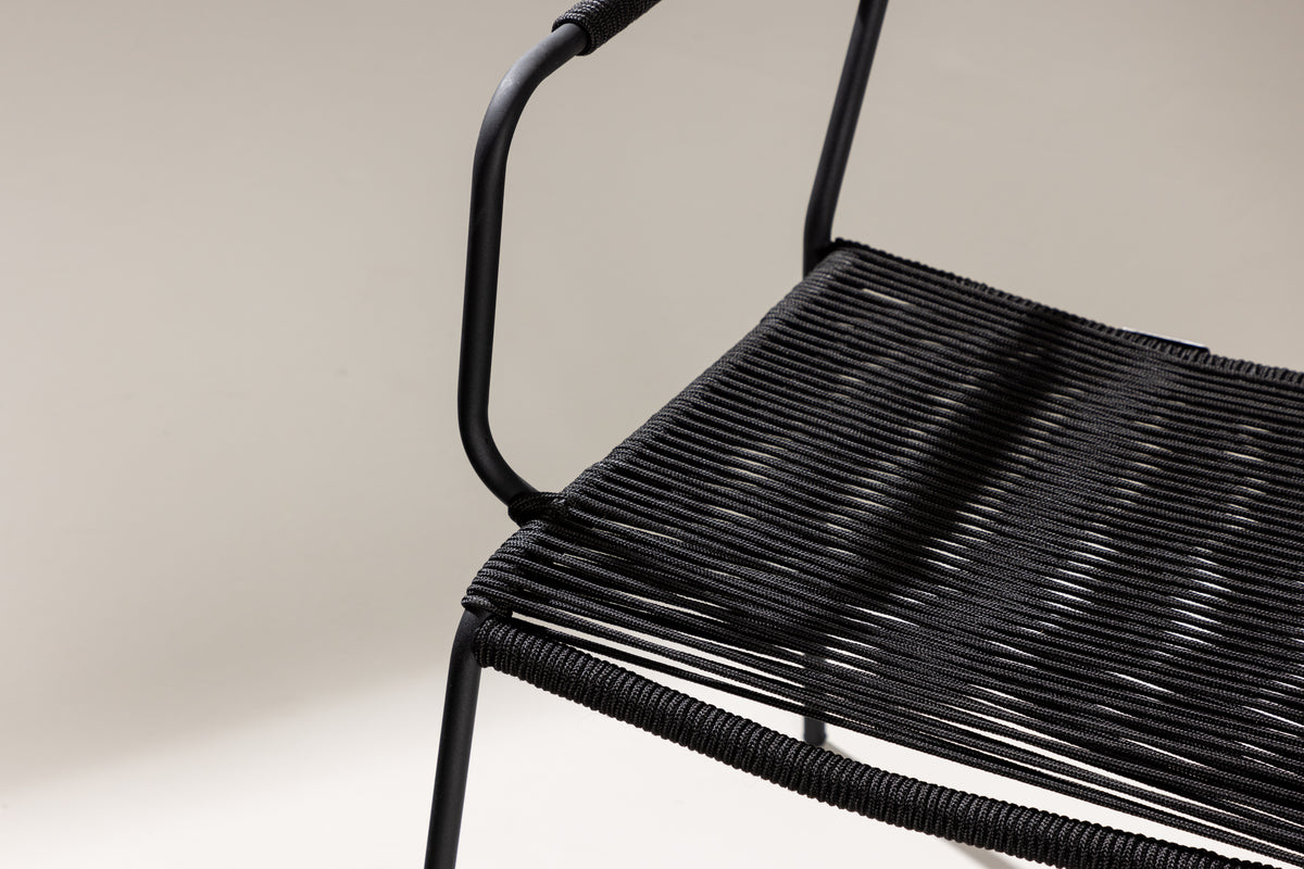 Spisebordsstol 2-pak Sort