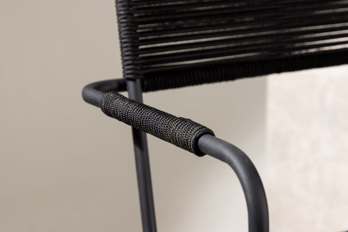 Spisebordsstol 2-pak Sort