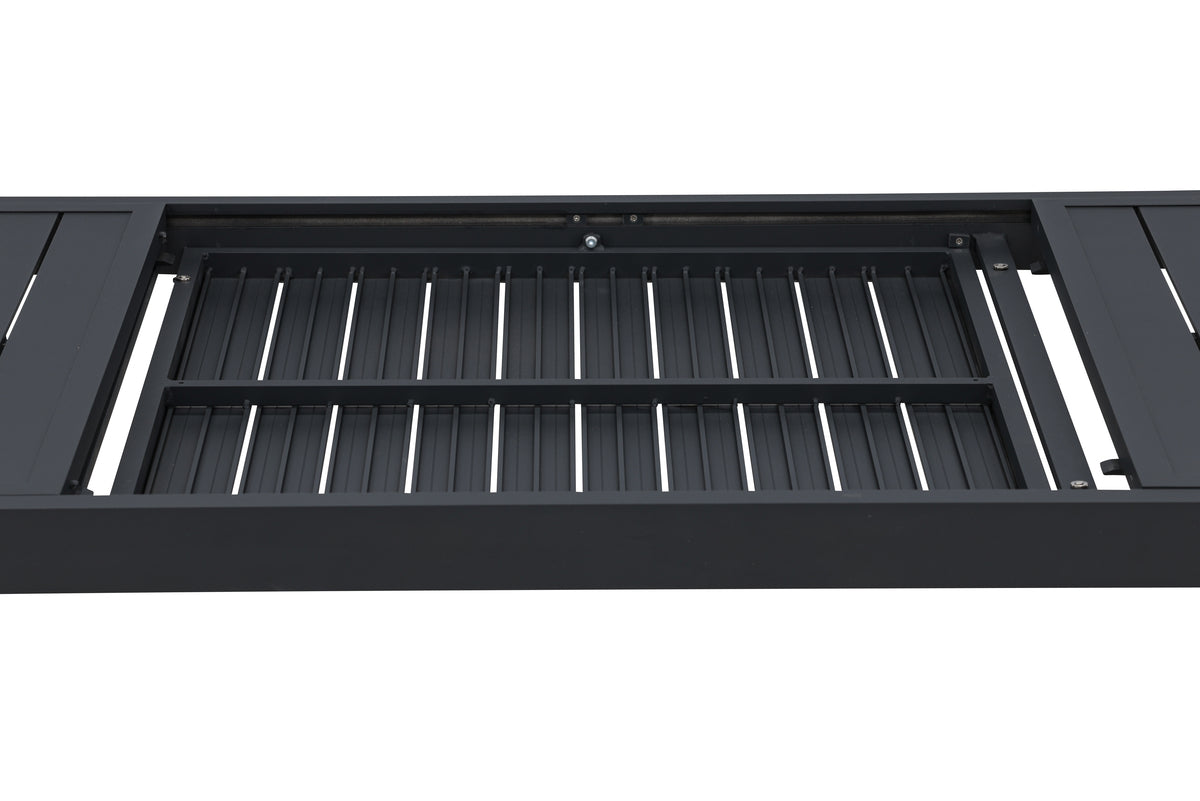 Rektangulært spisebord 160/240 x 100 Sort