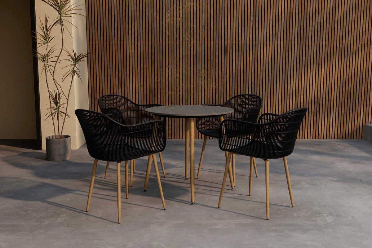 Spisestuesæt Sort Mørkegrå