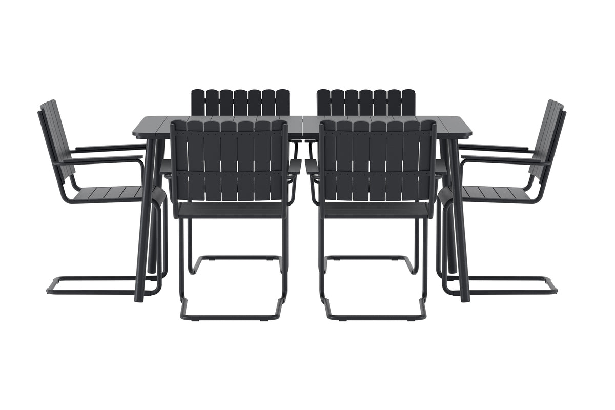 Spisestuesæt Sort Sort