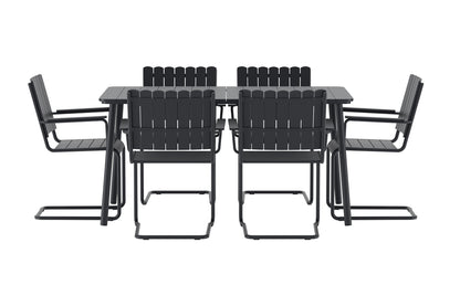 Spisestuesæt Sort Sort