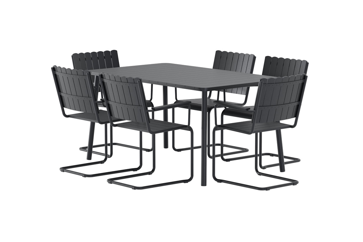 Spisestuesæt Sort Sort