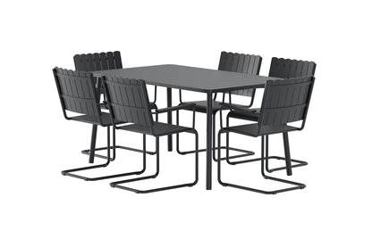 Spisestuesæt Sort Sort