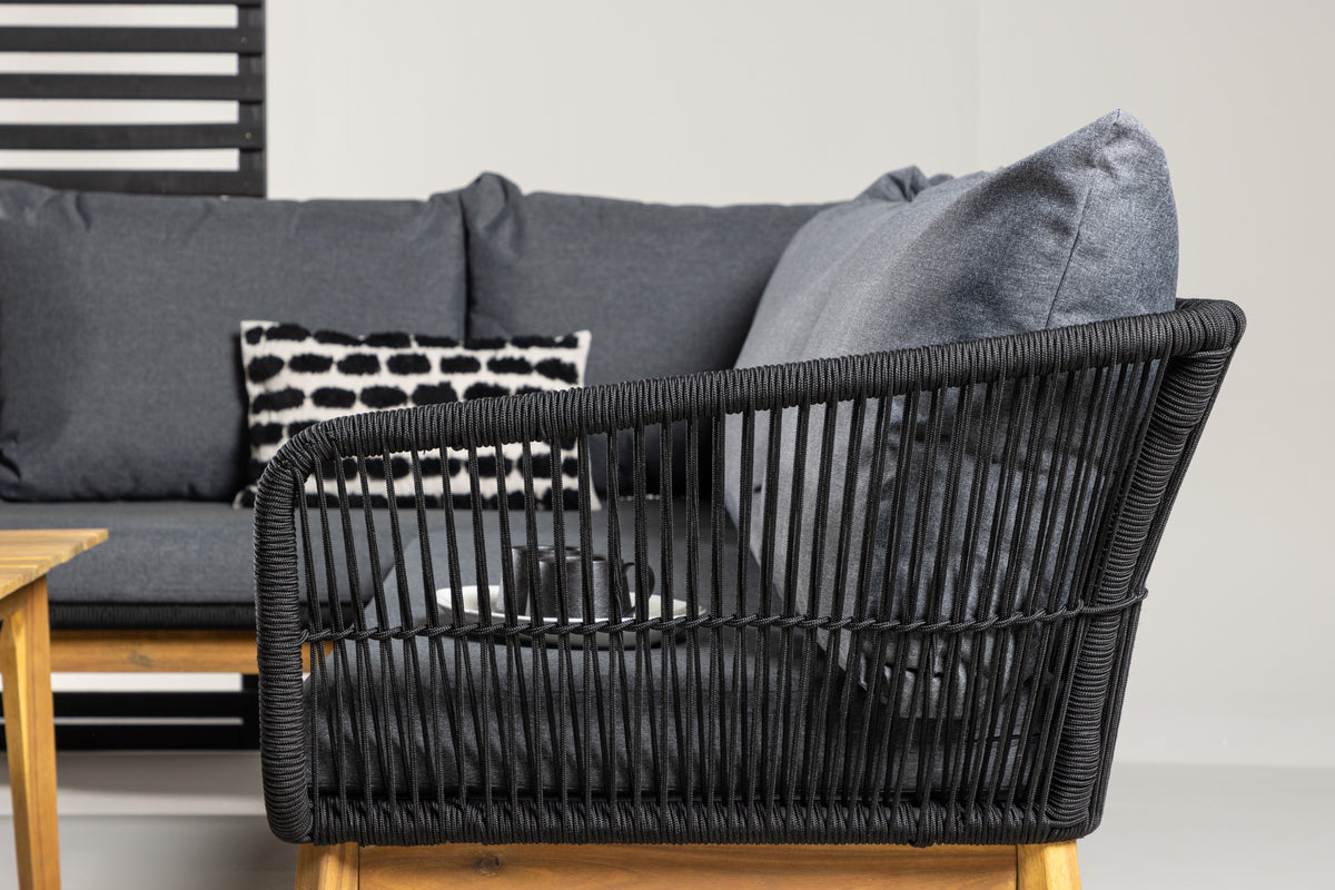 Hjørnesofa sæt Nature Sort