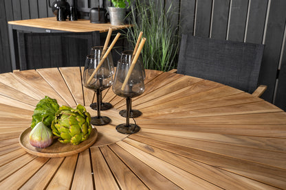 Venture Home Mexico Spisebord ⌀140 + Spisestole Sort