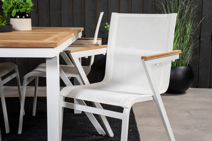 Mexico & Panama Spisestole Hvid + Spisebord 160 x 90