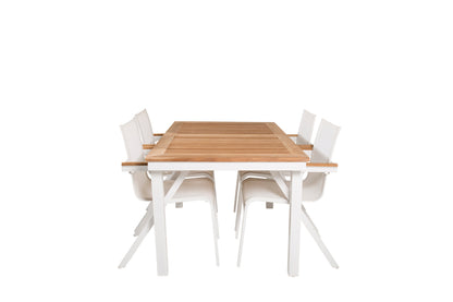 Mexico & Panama Spisestole Hvid + Spisebord 160 x 90