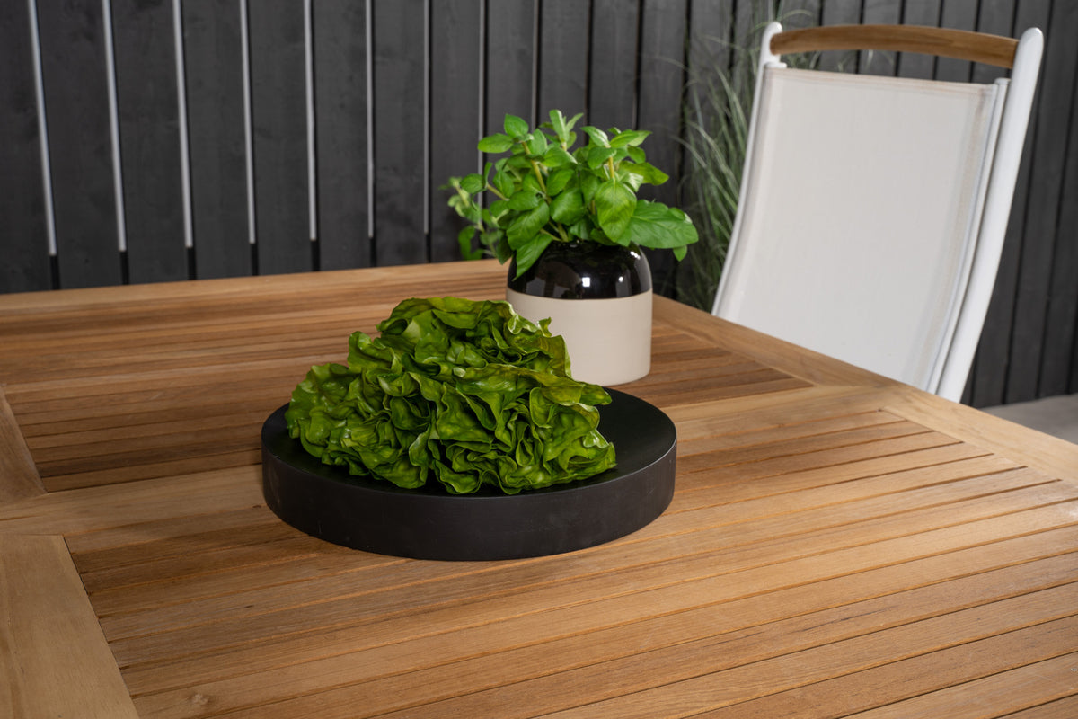 Panama Positionsstole Hvid + Spisebord 160 x 90