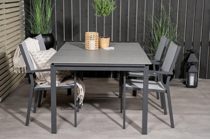 Levels & Copacabana Spisebord 160 x 100 + Spisebordsstole Grå