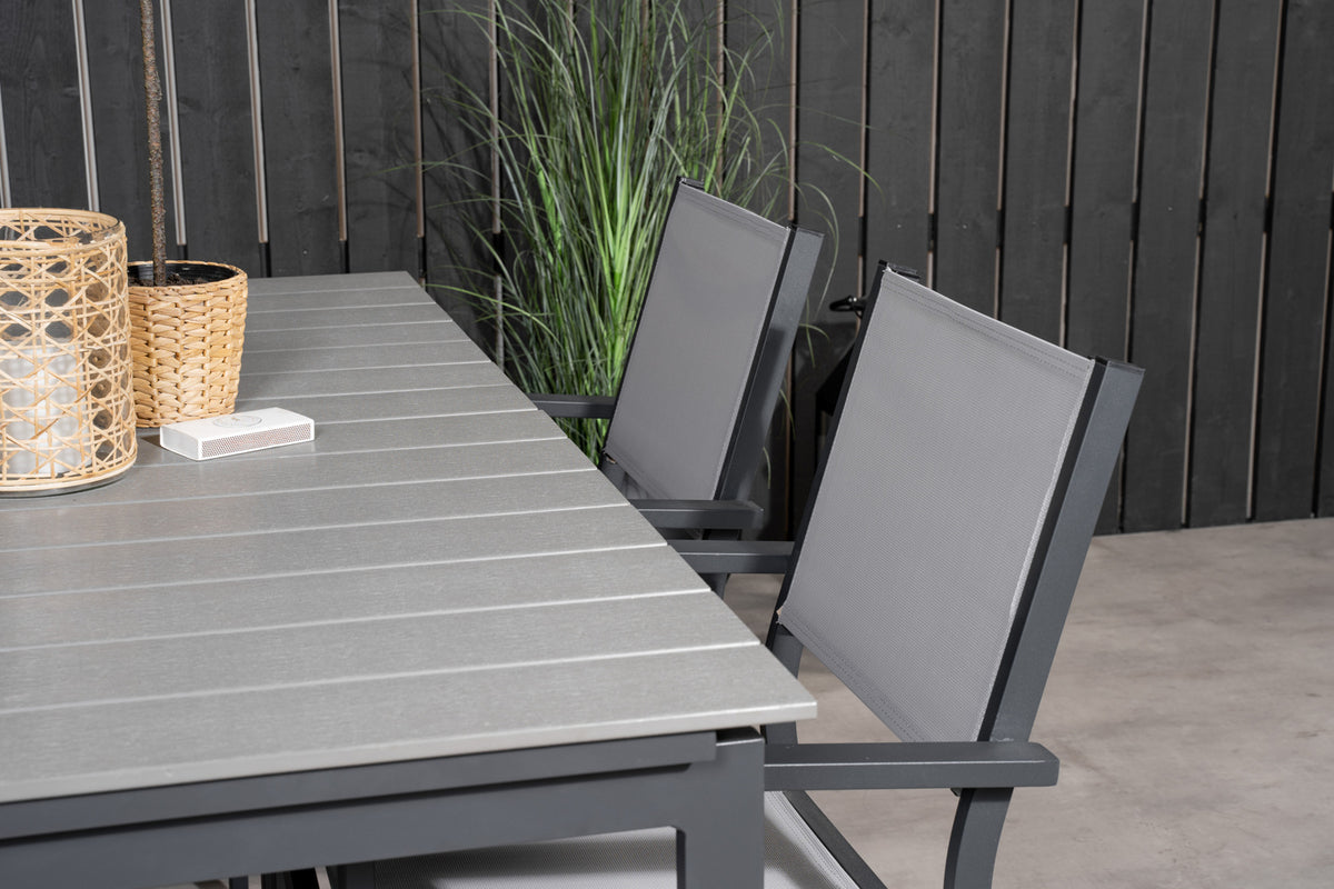 Levels & Copacabana Spisebord 160 x 100 + Spisebordsstole Grå