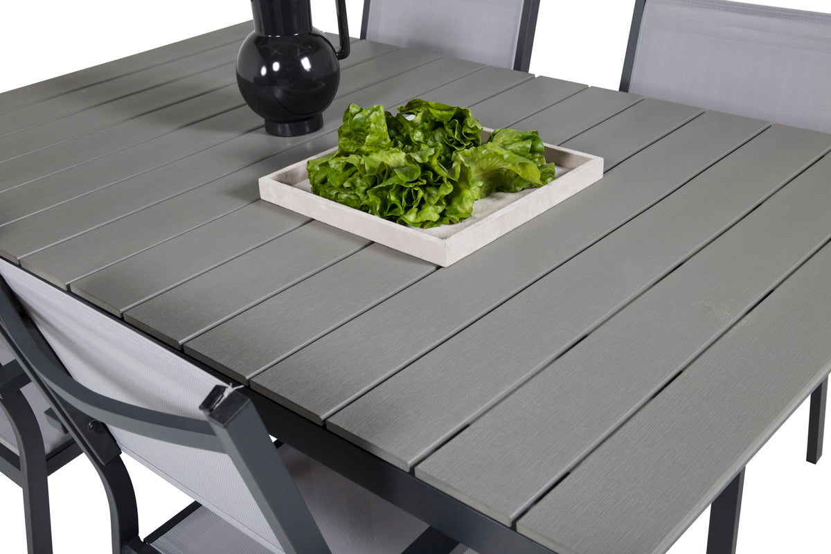 Levels & Copacabana Spisebord 160 x 100 + Spisebordsstole Grå