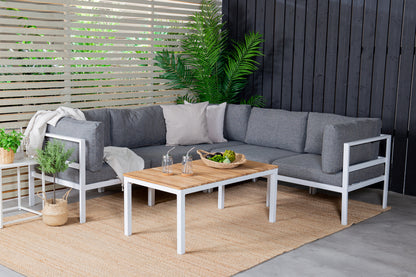 Sofa Bord 110 x 60 Natur + Sofamodul Hvid