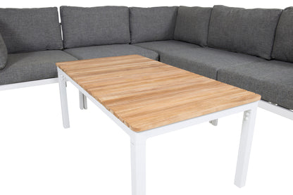 Sofa Bord 110 x 60 Natur + Sofamodul Hvid