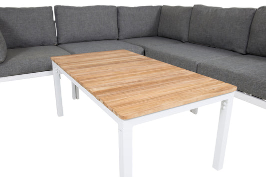 Sofa Bord 110 x 60 Natur + Sofamodul Hvid