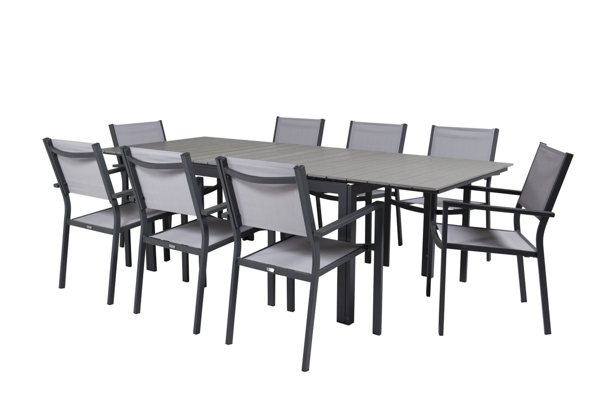 Levels & Copacabana Spisebord 160x100x75 + Spisestole