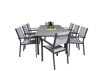 Levels & Copacabana Spisebord 160x100x75 + Spisestole