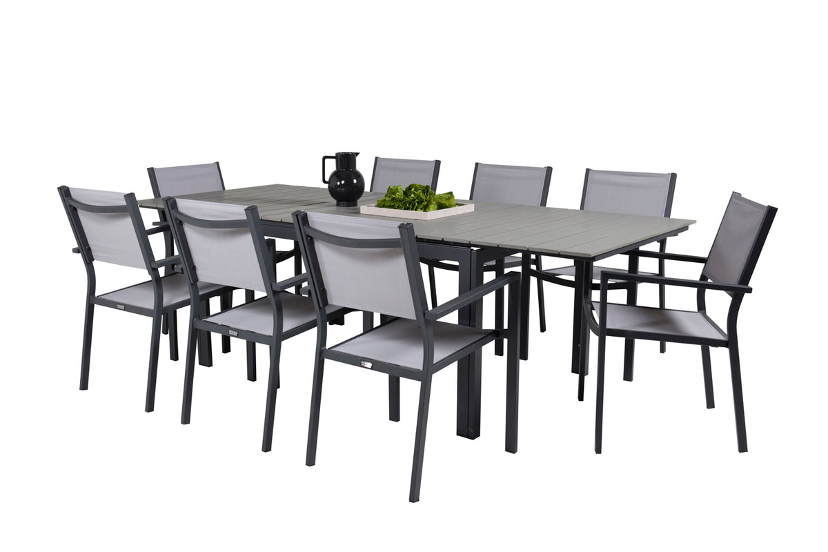 Levels & Copacabana Spisebord 160x100x75 + Spisestole