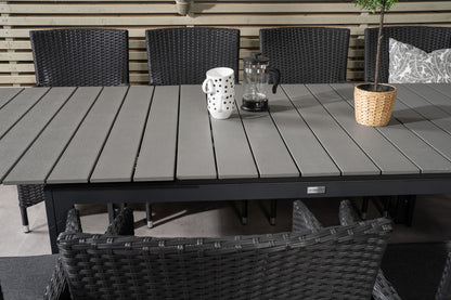 Levels & Malin Spisebord 160x100x75 + Spisestole Sort